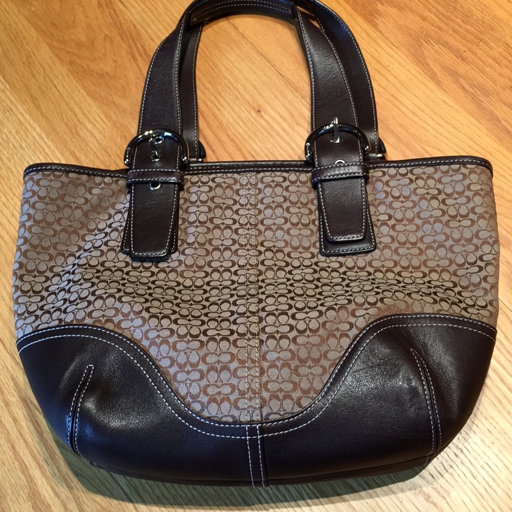 COPY - Coach brown fabric satchel